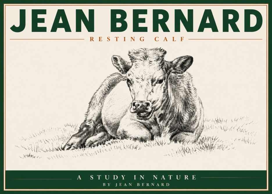 Jean Bernard Resting Calf I No5 - Póster