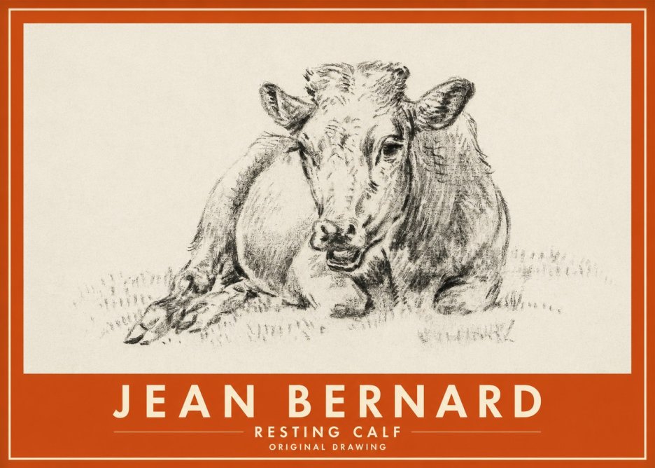Jean Bernard Resting Calf II No2 - Póster