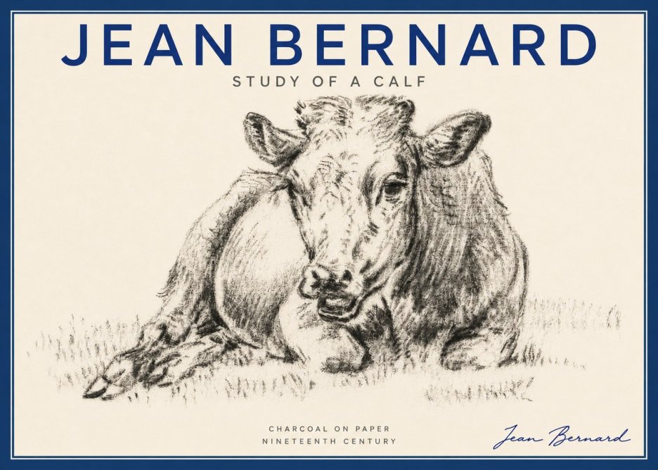 Jean Bernard Resting Calf II No6 - Póster