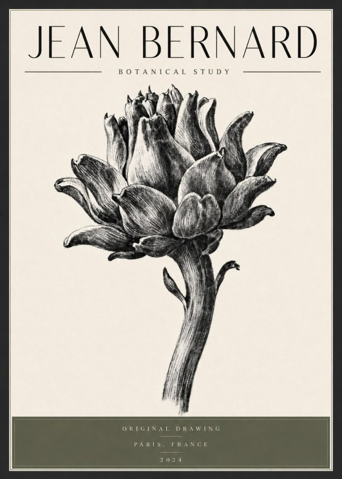 Jean Bernard Botanical Study No3 - Póster