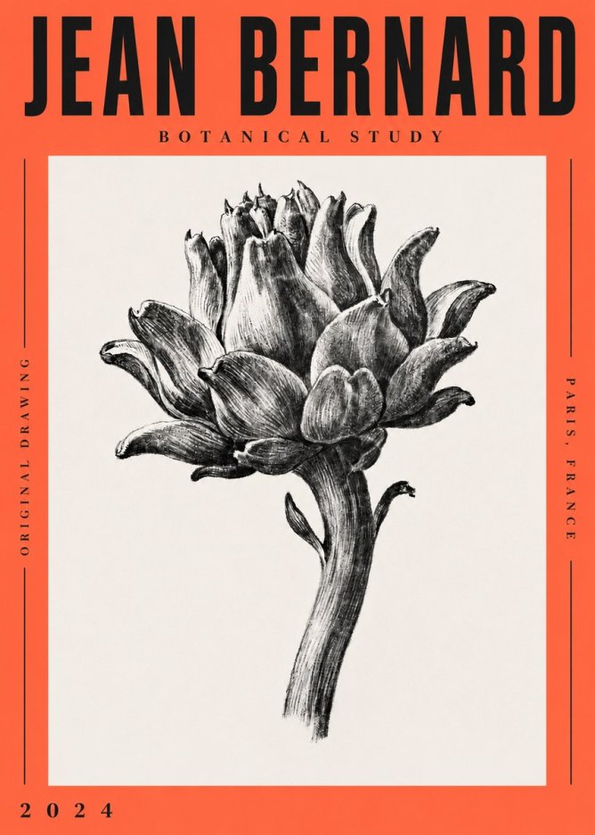 Jean Bernard Botanical Study No4 - Póster