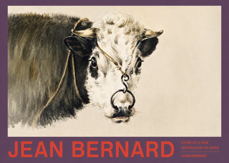 Jean Bernard Study of a Cow I No2 - Póster