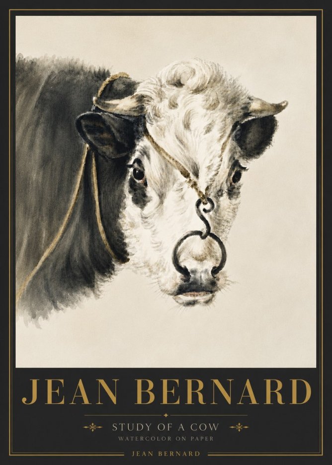 Jean Bernard Study of a Cow I No6 - Póster