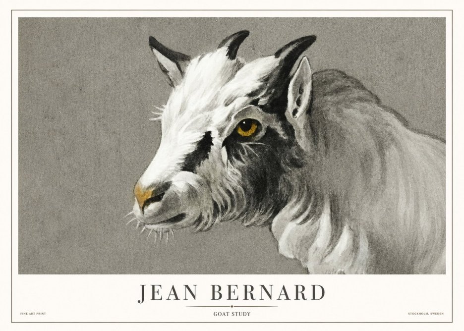 Jean Bernard Goat Study No1 - Póster