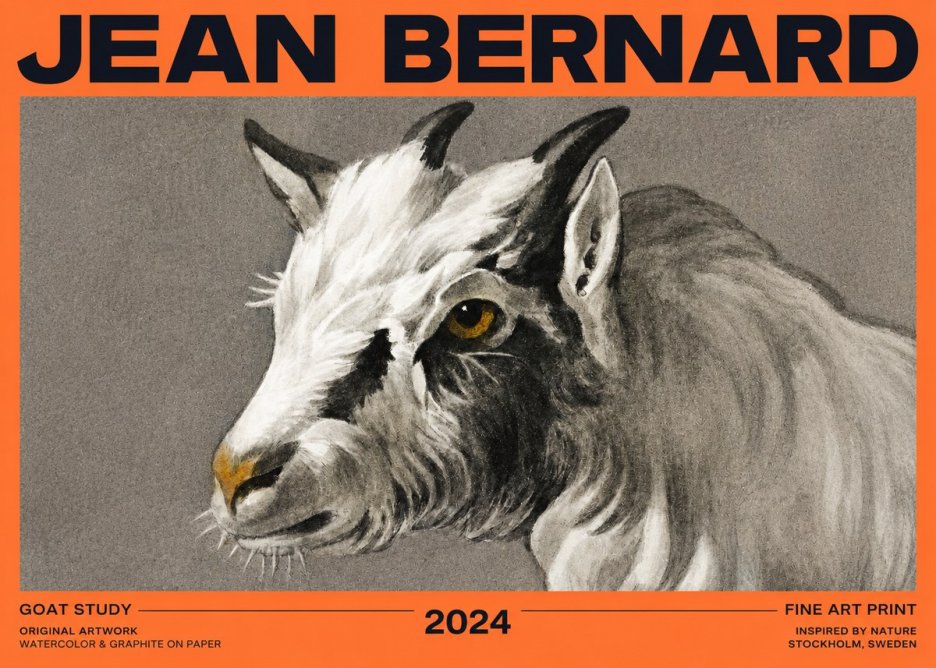 Jean Bernard Goat Study No2 - Póster