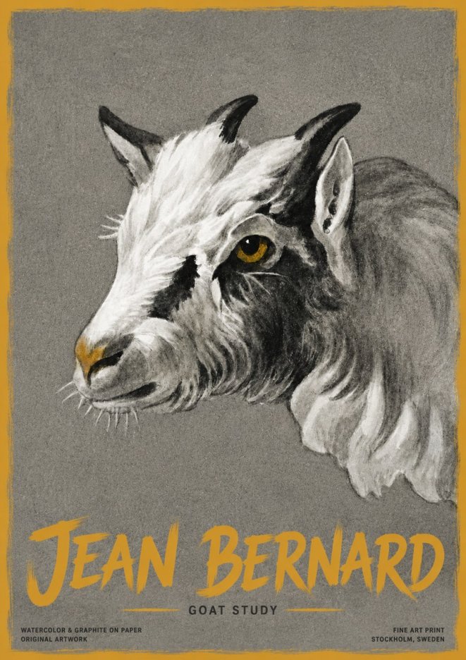 Jean Bernard Goat Study No4 - Póster
