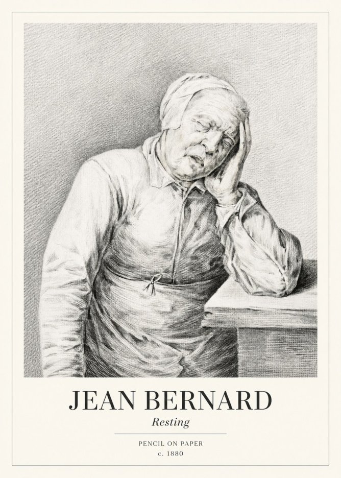 Jean Bernard Resting No1 - Póster