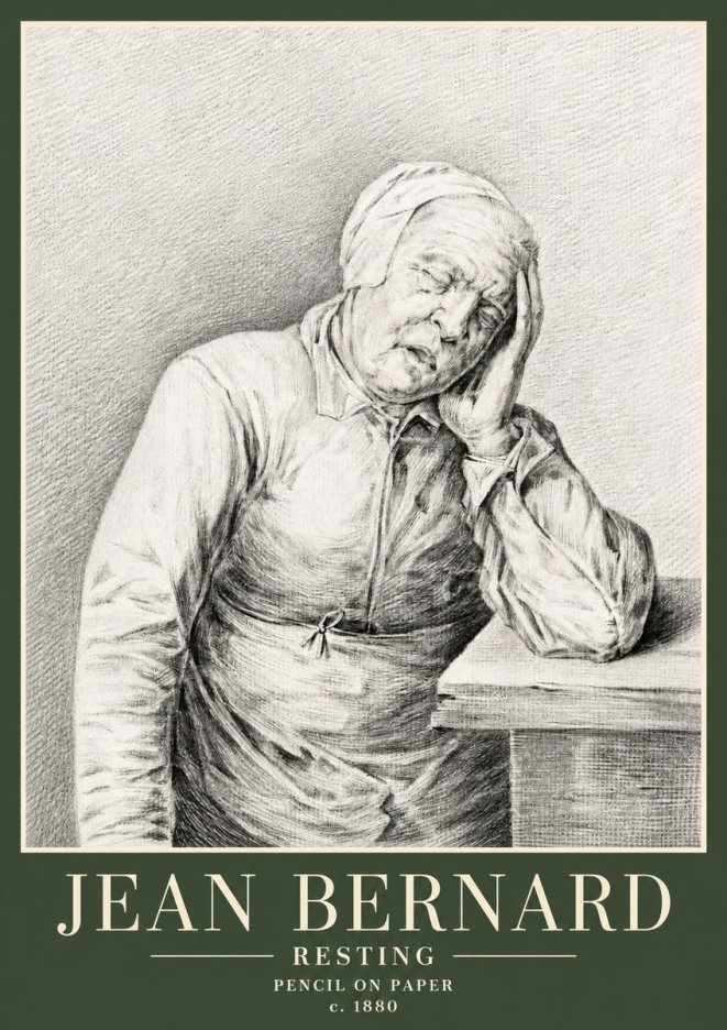 Jean Bernard Resting No3 - Póster