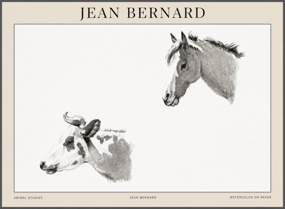 Jean Bernard Animal Studies No1 - Póster