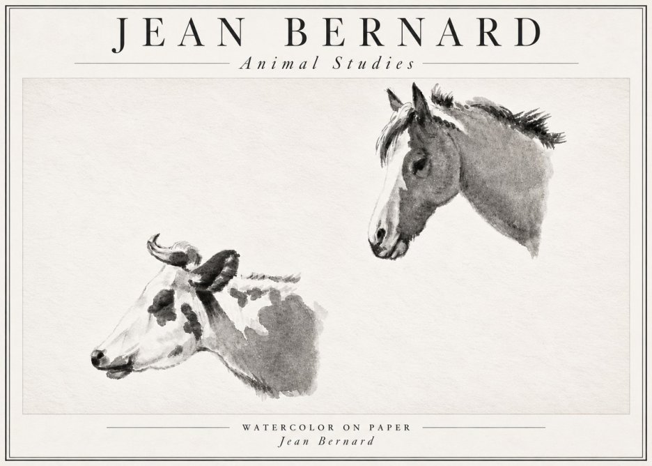 Jean Bernard Animal Studies No4 - Póster