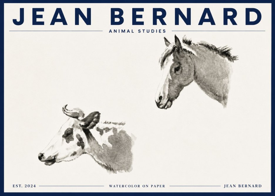 Jean Bernard Animal Studies No5 - Póster