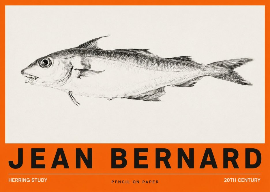 Jean Bernard Herring Study No2 - Póster