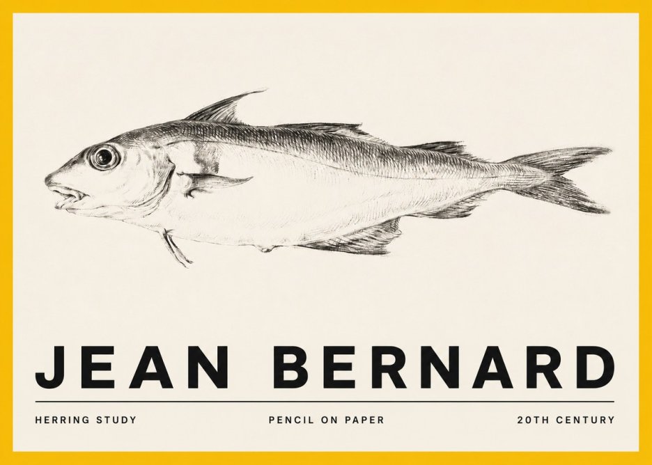 Jean Bernard Herring Study No5 - Póster