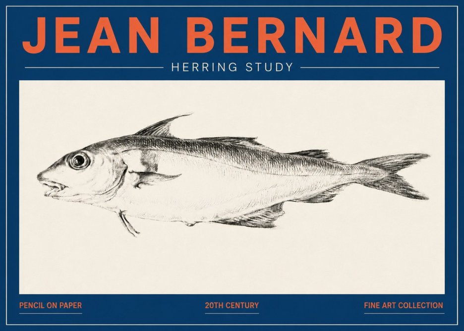 Jean Bernard Herring Study No6 - Póster