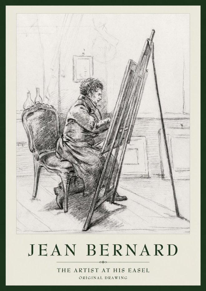 Jean Bernard The Artist at His Easel No1 - Póster