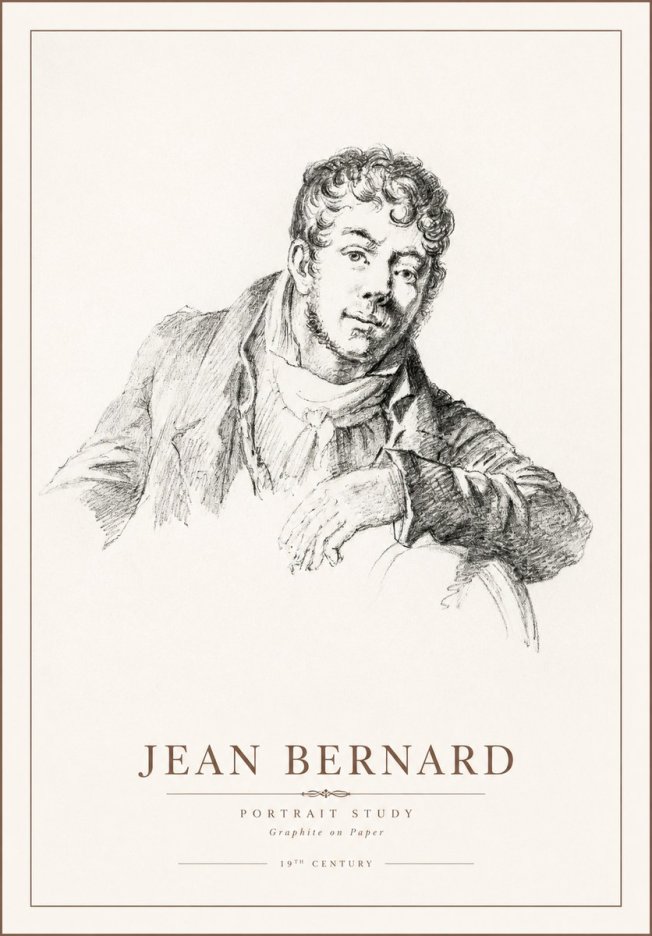 Jean Bernard French Portrait Study No2 - Póster