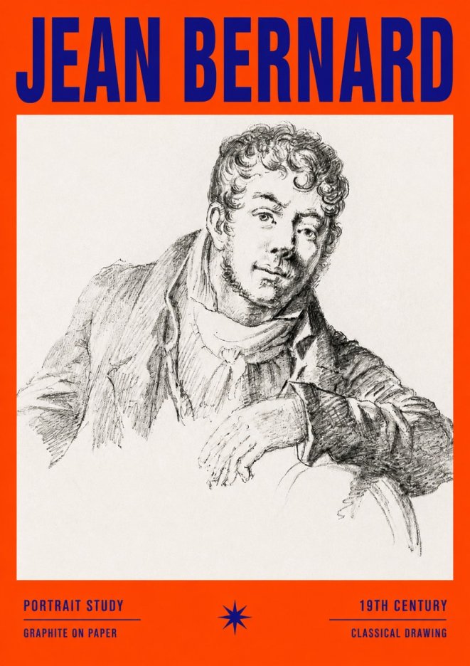 Jean Bernard French Portrait Study No3 - Póster