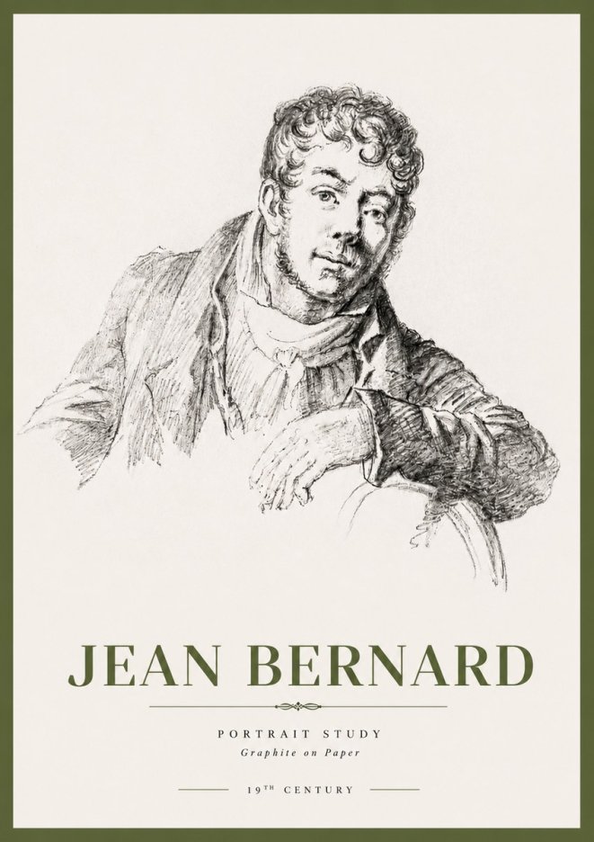 Jean Bernard French Portrait Study No4 - Póster
