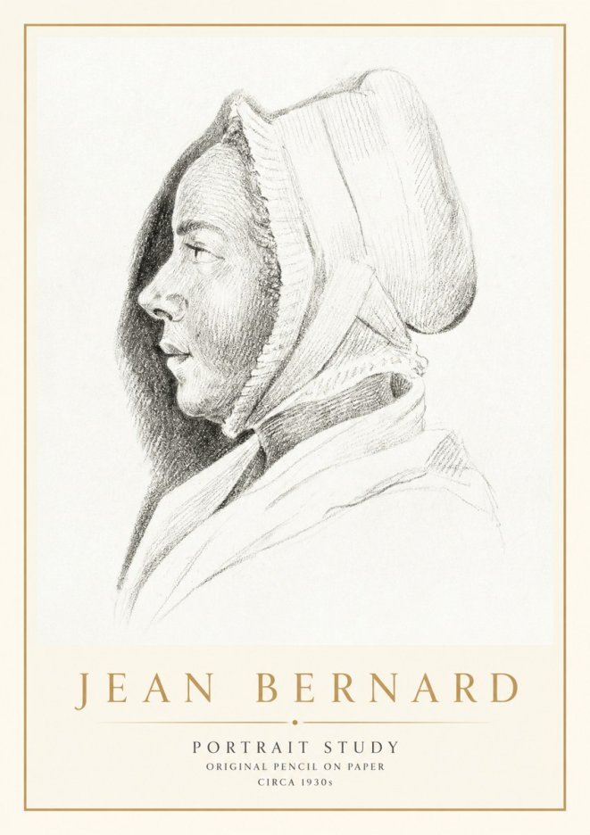 Jean Bernard Portrait Study VI No1 - Póster
