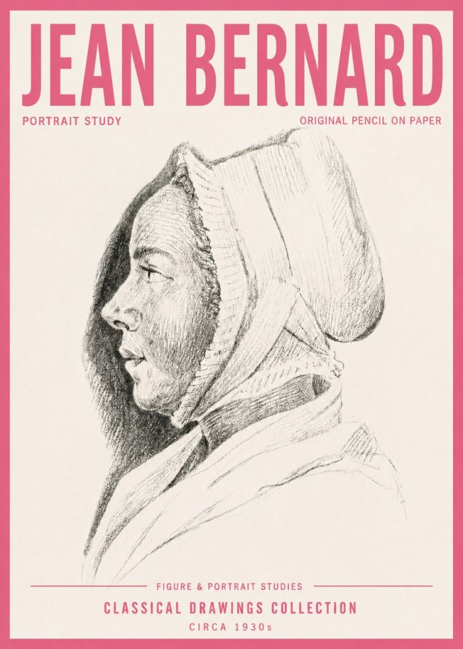 Jean Bernard Portrait Study VI No4 - Póster