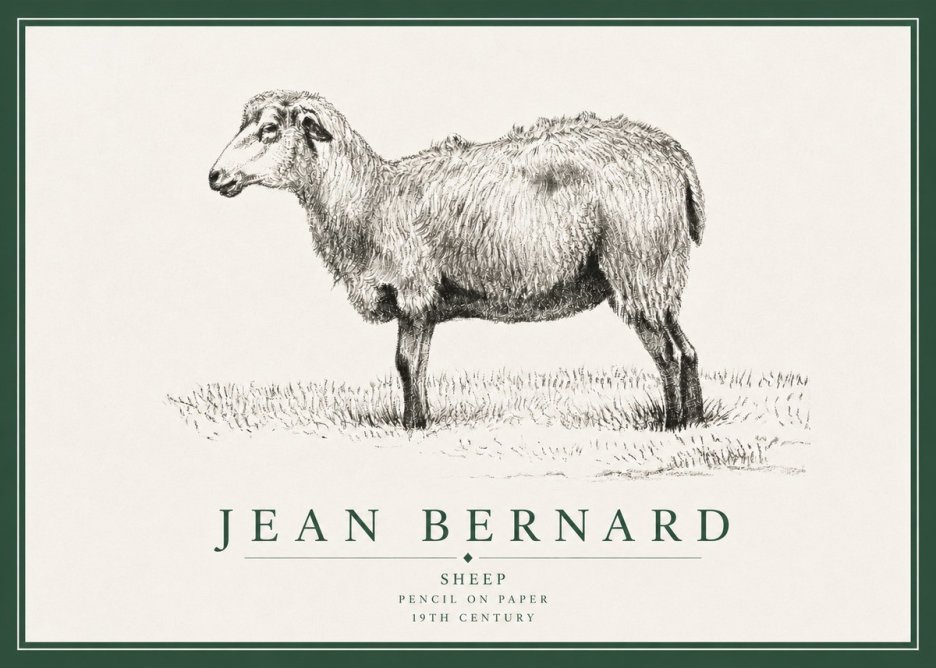 Jean Bernard Sheep No3 - Póster