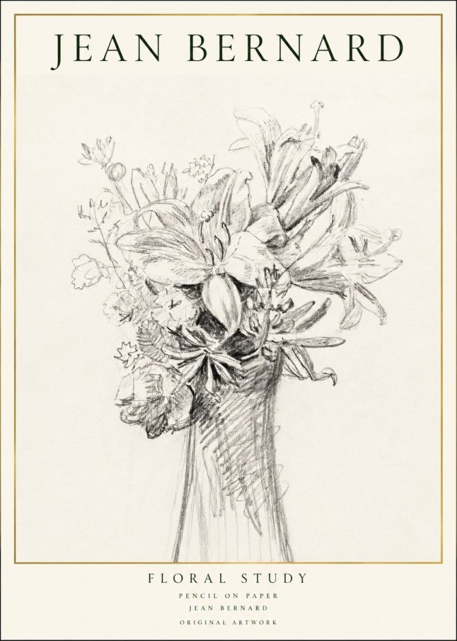 Jean Bernard Bouquet of Lilies No2 - Póster