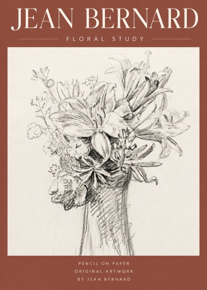Jean Bernard Bouquet of Lilies No4 - Póster