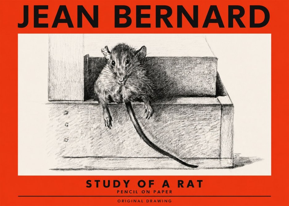 Jean Bernard Study of a Rat I No2 - Póster