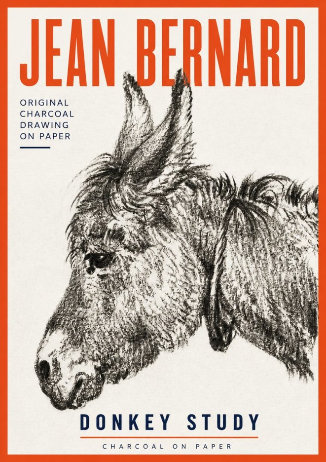 Jean Bernard Donkey Study III No4 - Póster