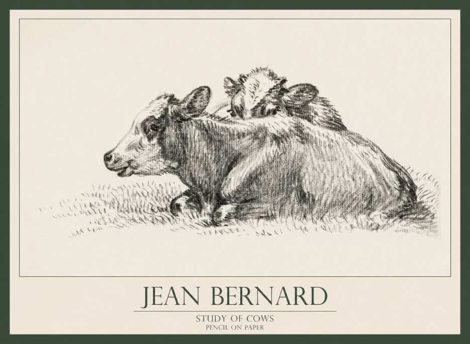 Jean Bernard Study of Cows No1 - Póster
