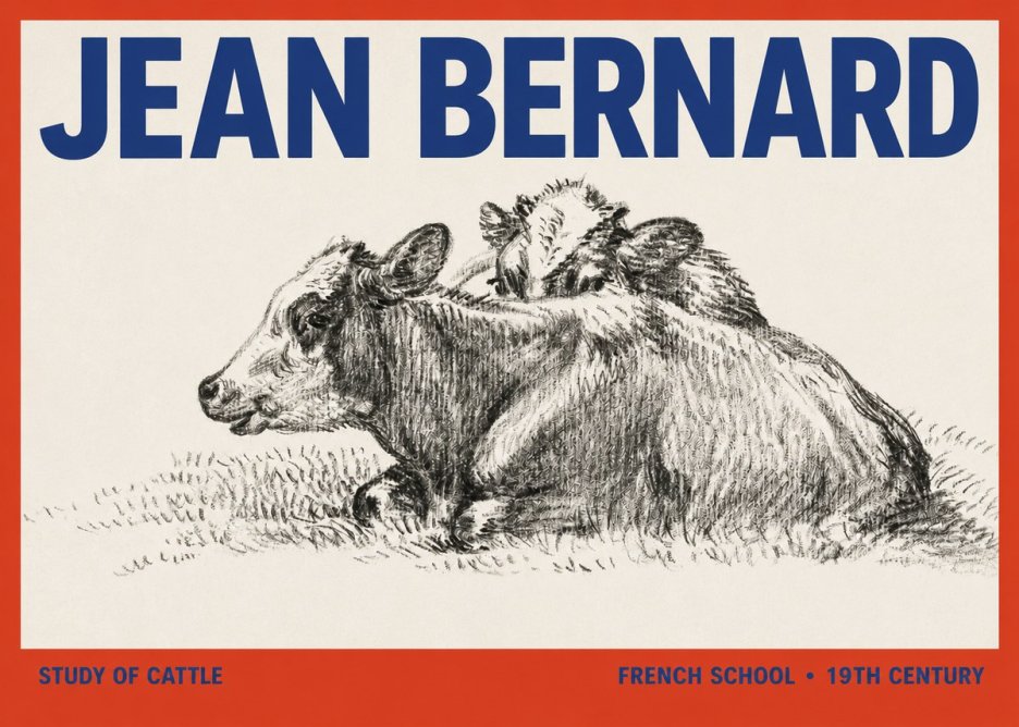Jean Bernard Study of Cows No3 - Póster