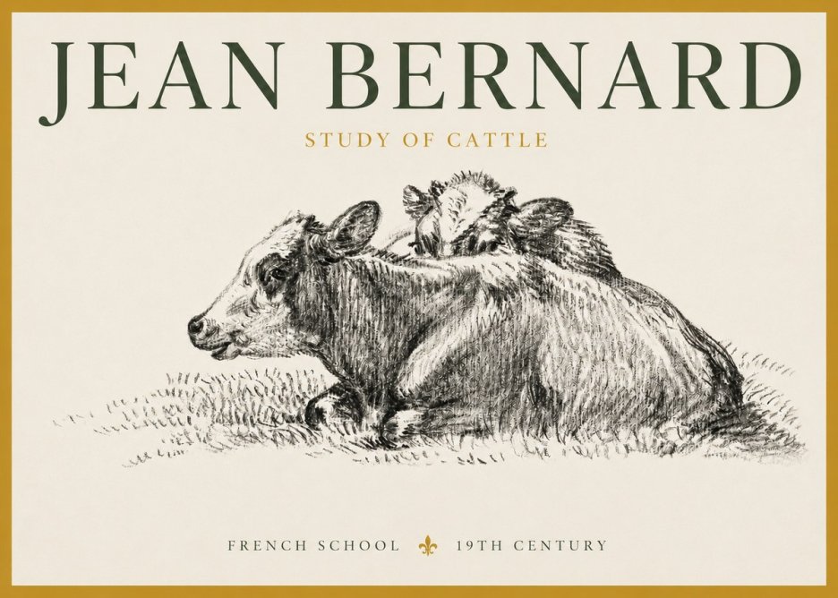 Jean Bernard Study of Cows No4 - Póster
