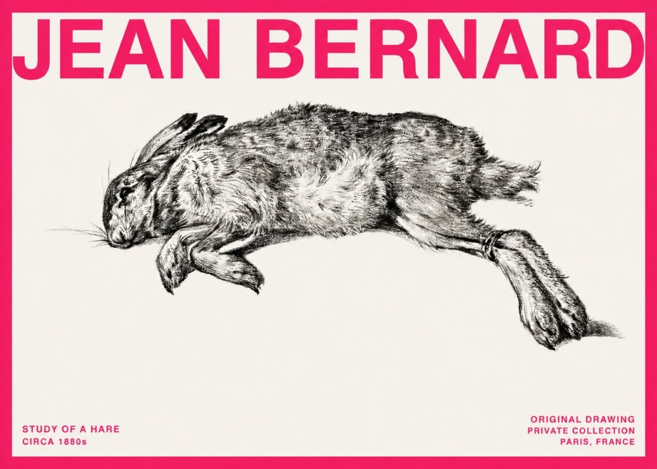Jean Bernard Study of a Rabbit No4 - Póster