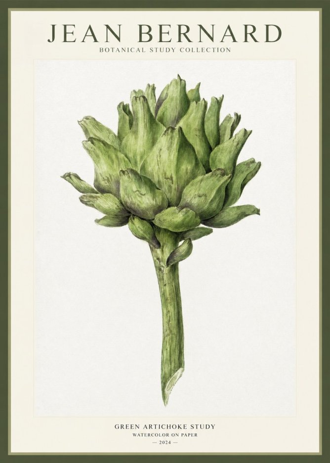 Jean Bernard Green Artichoke No2 - Póster