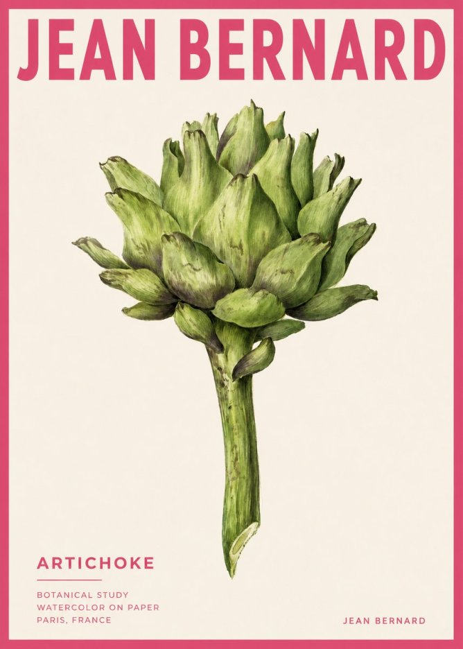 Jean Bernard Green Artichoke No4 - Póster