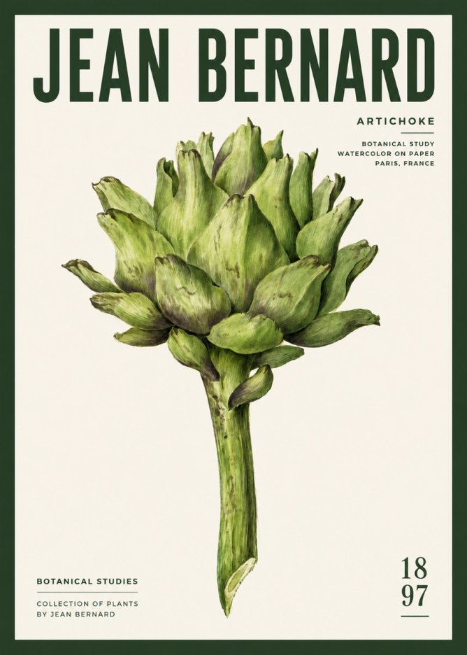 Jean Bernard Green Artichoke No6 - Póster
