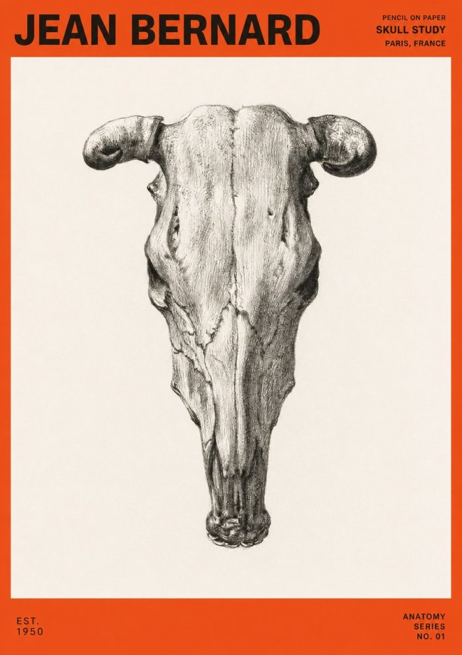 Jean Bernard Skull Study No3 - Póster
