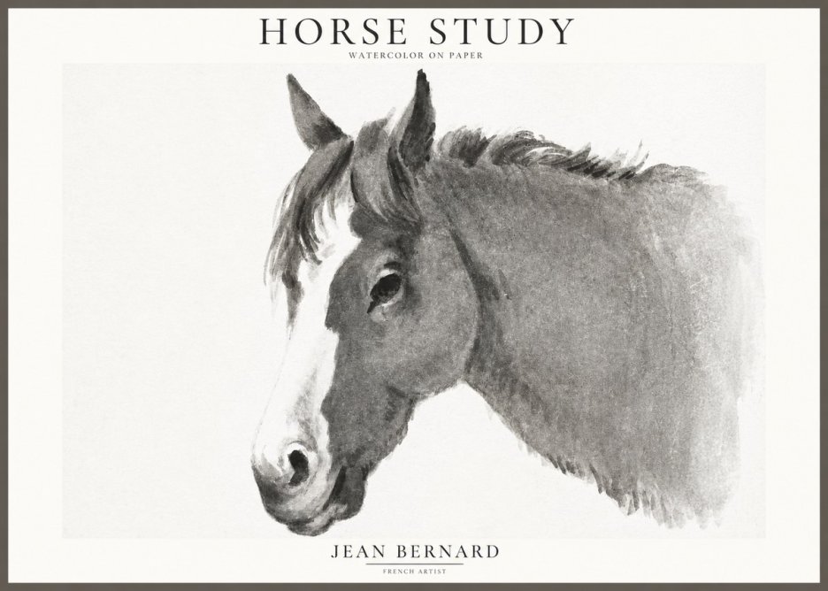 Jean Bernard Horse Study I No1 - Póster