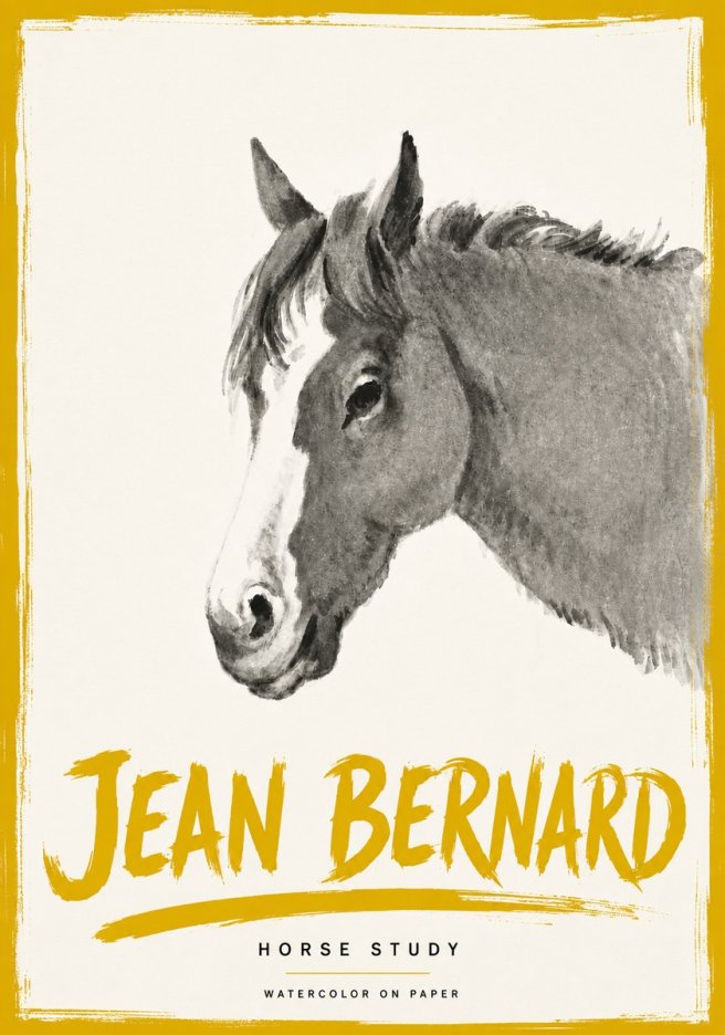 Jean Bernard Horse Study I No6 - Póster