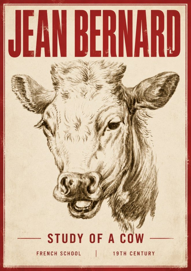 Jean Bernard Study of a Cow IV No5 - Póster