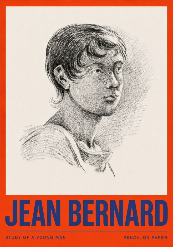 Jean Bernard Study of a Young Boy No4 - Póster