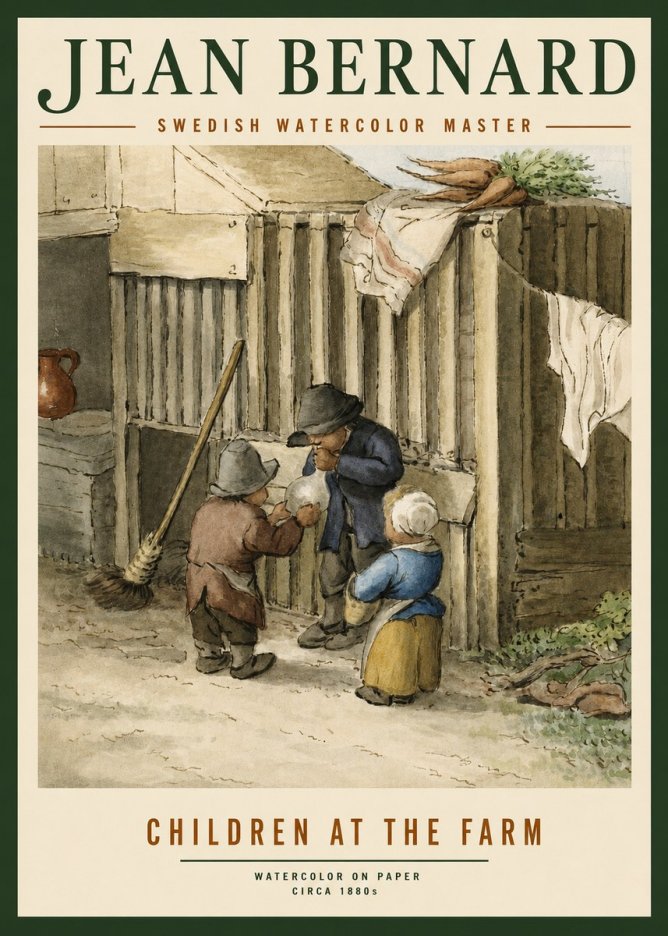 Jean Bernard Children at the Gate No4 - Póster