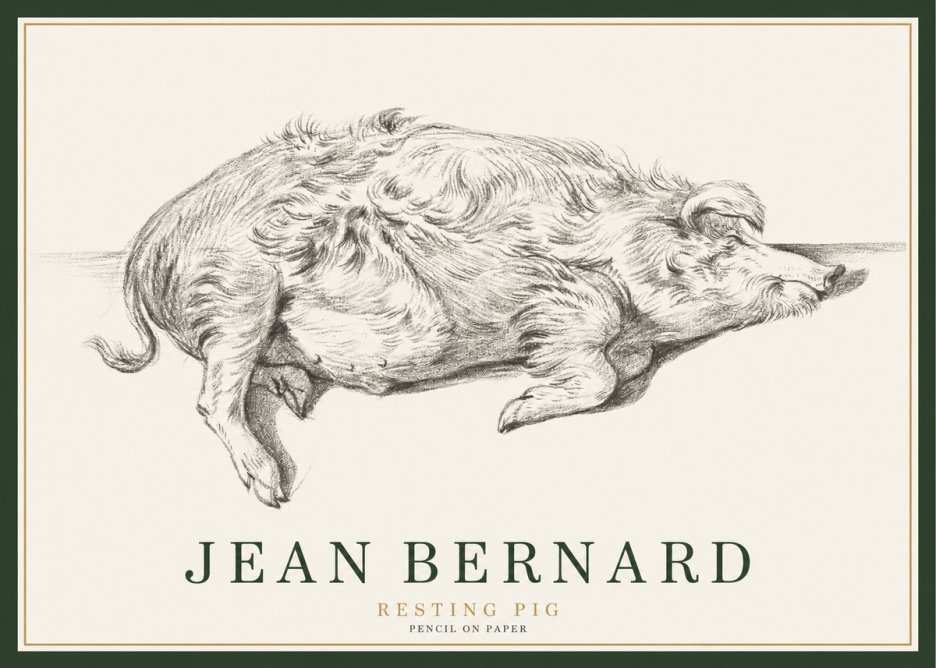 Jean Bernard Study of a Pig I No3 - Póster