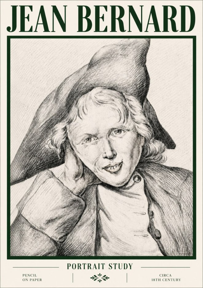 Jean Bernard Portrait Study VII No4 - Póster