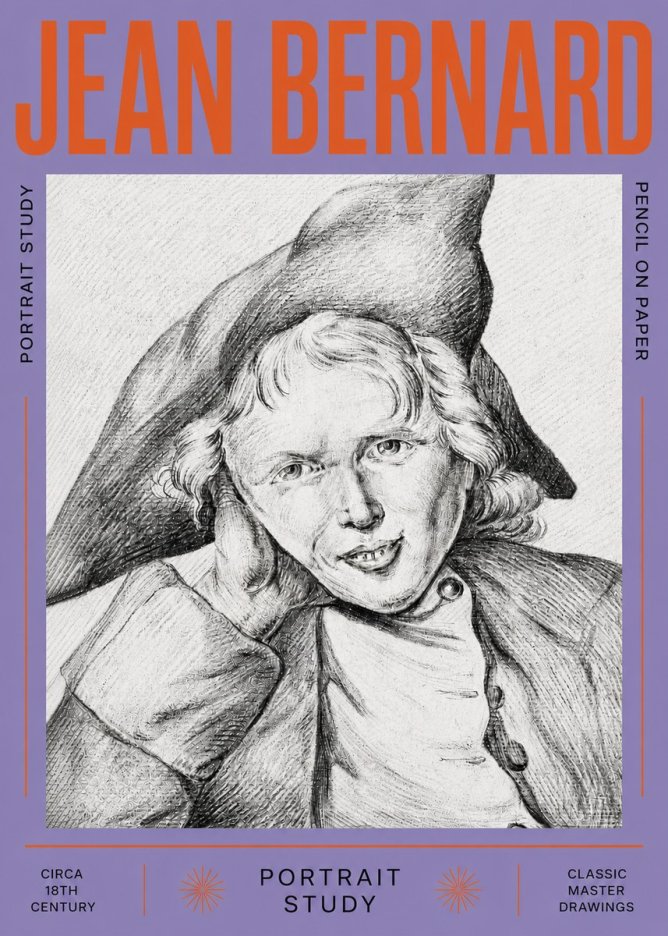 Jean Bernard Portrait Study VII No5 - Póster