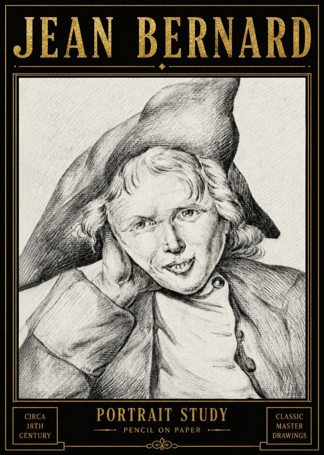Jean Bernard Portrait Study VII No6 - Póster