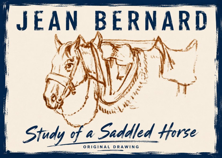 Jean Bernard Study of a Horse VII No6 - Póster