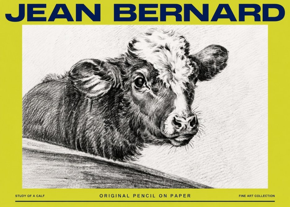 Jean Bernard Study of a Calf II No4 - Póster