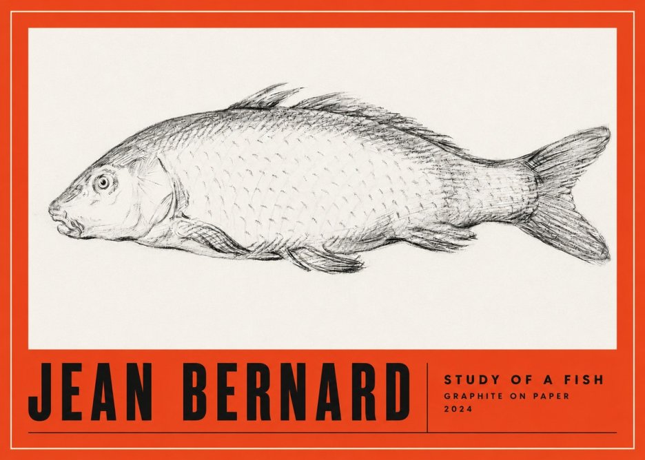 Jean Bernard Study of a Fish III No4 - Póster
