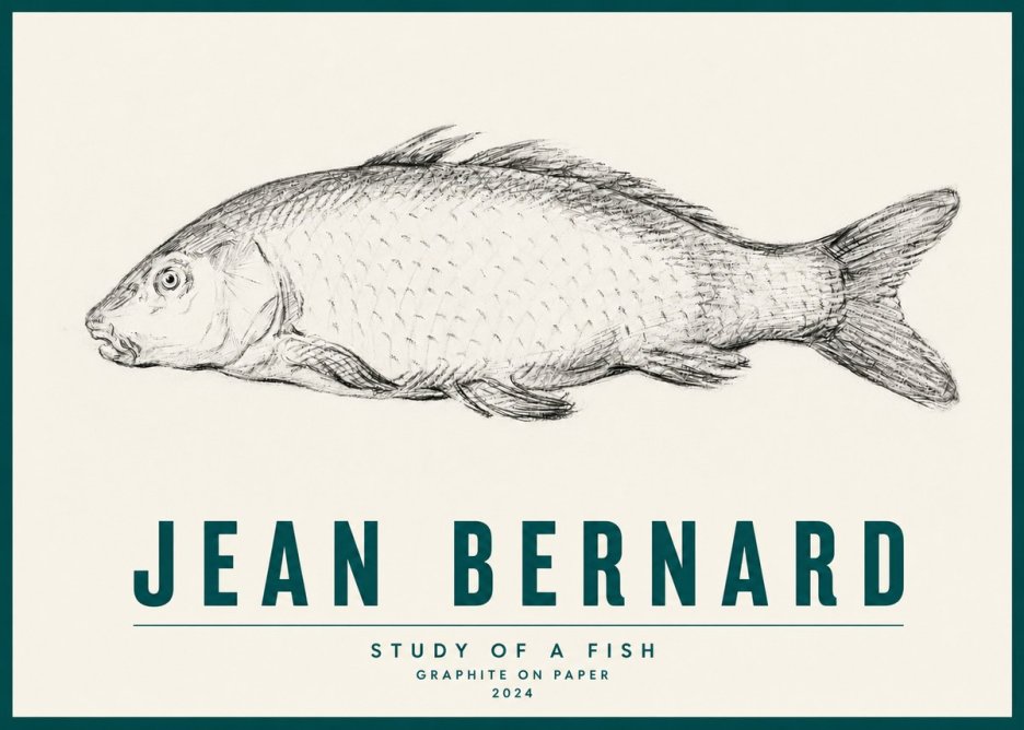 Jean Bernard Study of a Fish III No5 - Póster